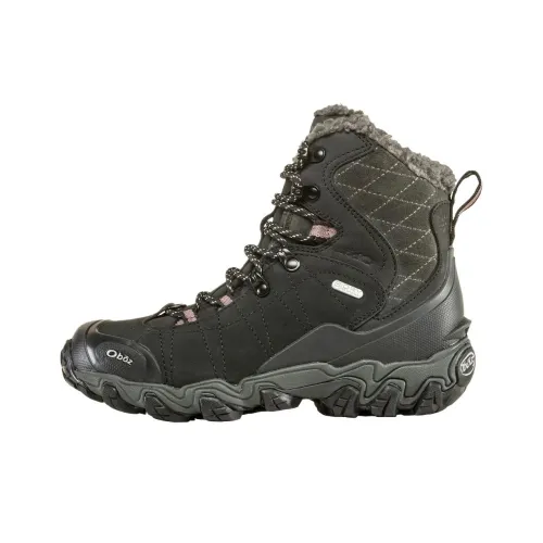 Oboz Slip-resistant Abrasion-resistant High Top Альпинистская обувь Женская Черная