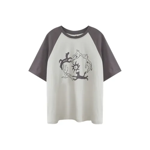 HOT HORSE T-Shirt Унисекс Серый Фиолетовый