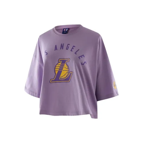 NBA Lakers Team Рукав с спущенным плечом T-рубашка Женская Фиолетовая