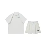 Белая рубашка с короткими рукавами + белые шорты