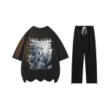 Комплект (черный топ+черные брюки)