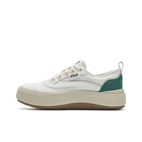 FILA JELLYFISH Canvas Shoes Low Top White Green Women's