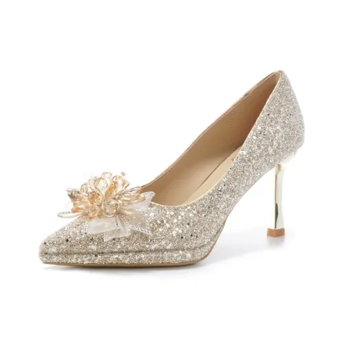 Lanza Узкий каблук Высокие каблуки Женские Шампанское