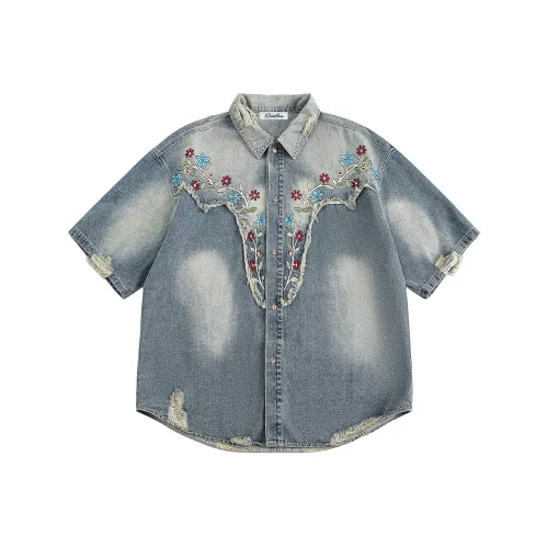 DOH STORE Рубашка Унисекс Морская соль Синий