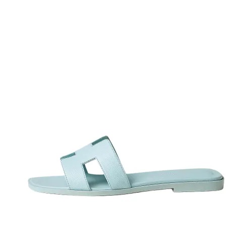 HERMES Oran Слипоны Женские Небесно-голубой