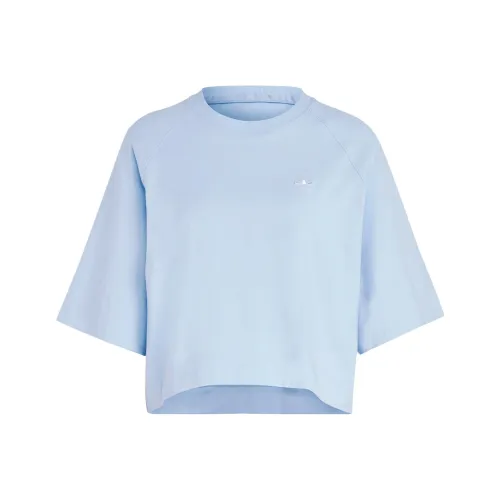 Adidas Светло-розовый синий Женские короткие топы