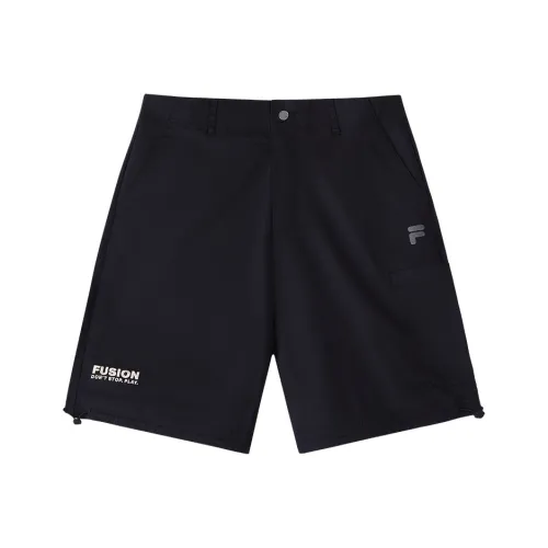 FILA FUSION Рабочий стиль Глубокий черный Мужские Повседневные шорты