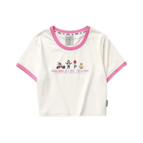 Skechers Funny Monster T-Shirt Женская Зефирно-белая