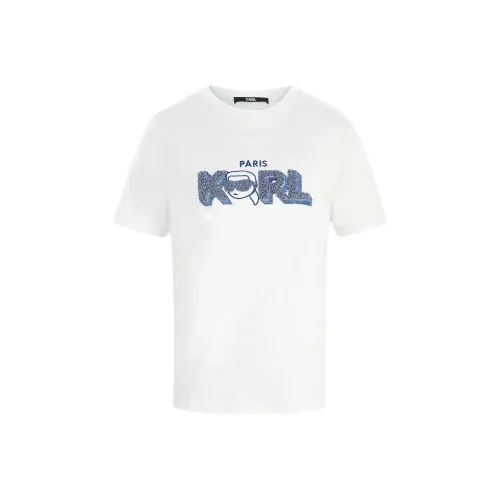 Karl Lagerfeld Стандартная футболка Женская Белая