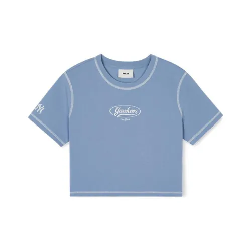 MLB T-Shirt Женская Светлый Индиго Нью-Йорк Янкиз