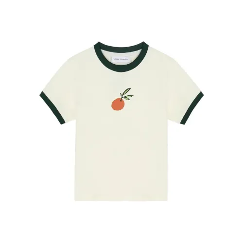 VEGA CHANG Бежево-желтые Женские Футболки