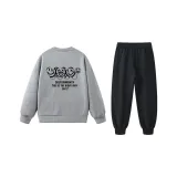 Серый свитшот + черные штаны