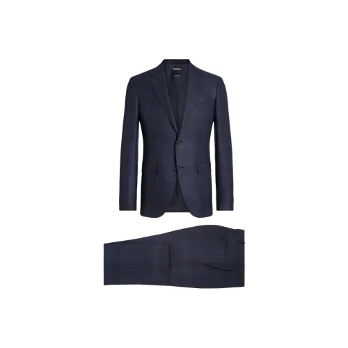 Zegna Бизнес-костюм Мужской Темно-синий
