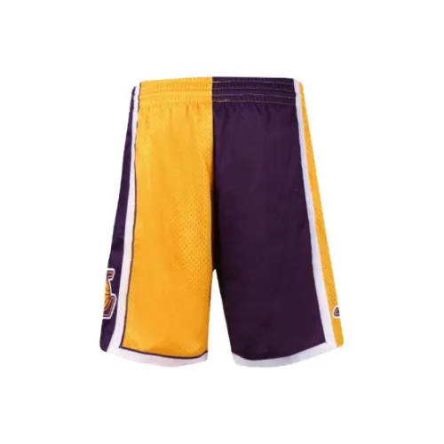 MITCHELL NESS Баскетбольные шорты Мужские Фиолетовый Золото