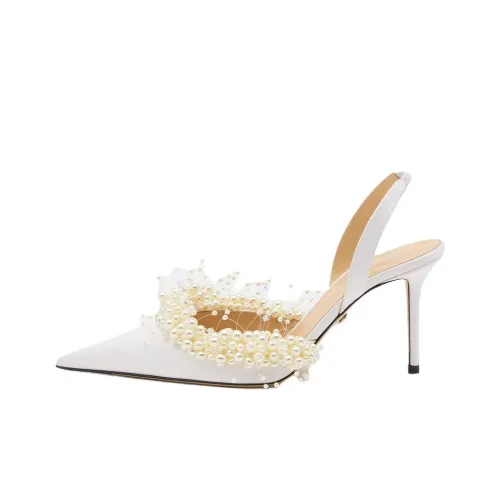 MACH MACH Узкий каблук Высокие каблуки 8,5 см Женские Белые