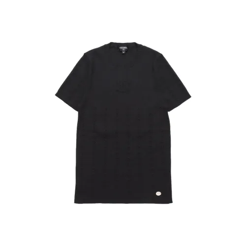 CHANEL Стандартная T-рубашка Женская Черная