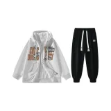 Утепленный с флисовой подкладкой, белый комплект