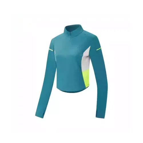 XTEP T-рубашка Женская Темно-синий Синий Светлый Лесной мох Серый Цилинь Зеленый