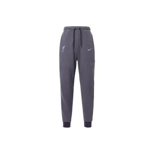 nike Liverpool F.C. Tech Fleece Third Повседневные брюки Мужской Космос Фиолетовый