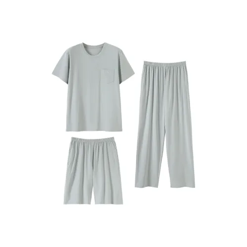 WOLFSFUL Пижамный комплект Мужской Серебристо-серый