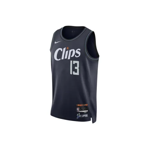 Nike LA Clippers Баскетбольная Джерси Мужская Черная Серый