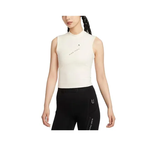 Nike Майка Женская Светлый Айвори Белый