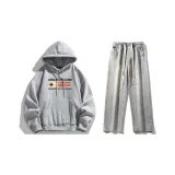 Комплект одежды (Свитшот серого цвета Фотиния + Светло-синие джинсы)