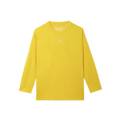 Adidas Рукав с спущенным плечом T-рубашка Женская Желтая