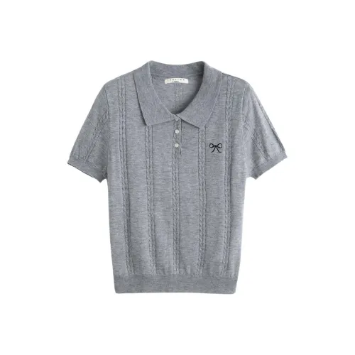 Tonlion T-рубашка Женская Светло-Фотиния Серый