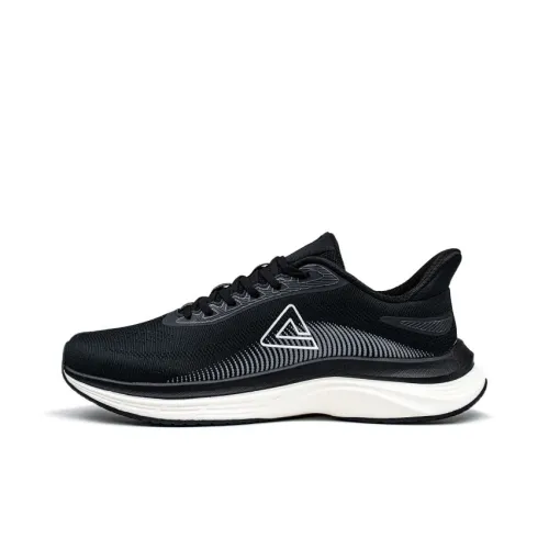 PEAK Беговые кроссовки Low Top Черный Белый Мужской