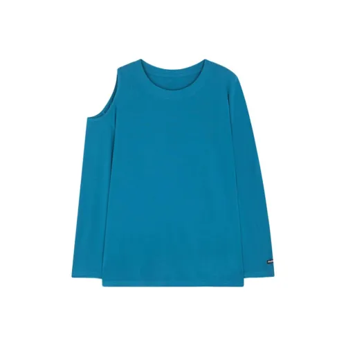 Mo Han Yi Mei T Рубашка Женская Павлин Синий