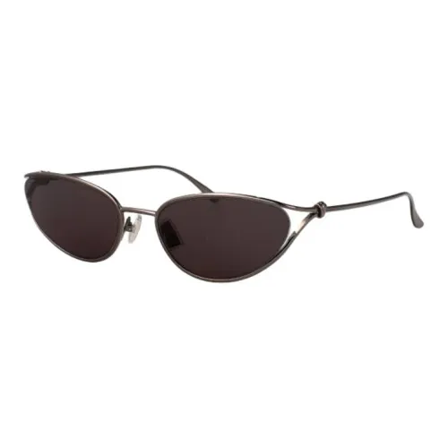 Bottega Veneta Металл OVAL SUNGLASSES Женские Серый