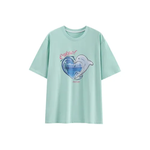 OAKAO Прямой крой T-рубашка Unisex Light зеленый