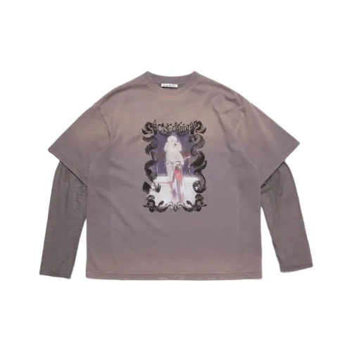 ACNE STUDIOS SS25 Светло-фиолетовый Женские Т-рубашки