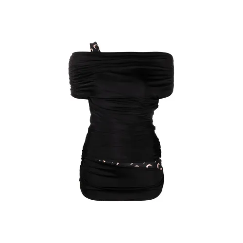 Marine Serre Черные Женские Рубашки T