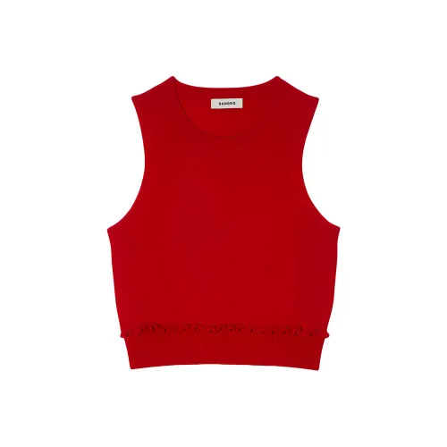 SANDRO Красные Женские Майки