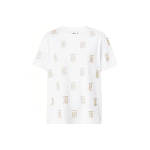 Burberry SS22 Рукав с оборванным плечом T-рубашка Женская Белая