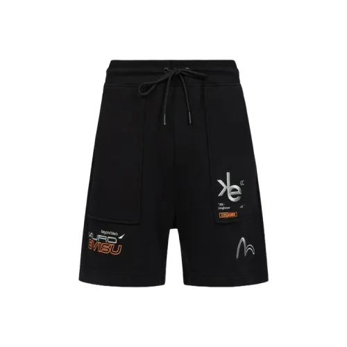EVISU Черные Мужские Спортивные Шорты