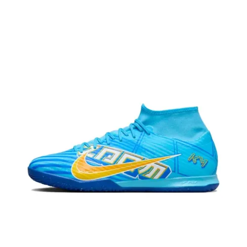 Nike Mercurial Superfly 9 Для помещений Противоскользящие Устойчивые к истиранию Футбольные бутсы Унисекс Синий