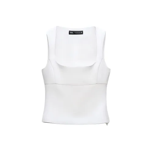 ZARA Белые Женские Майки