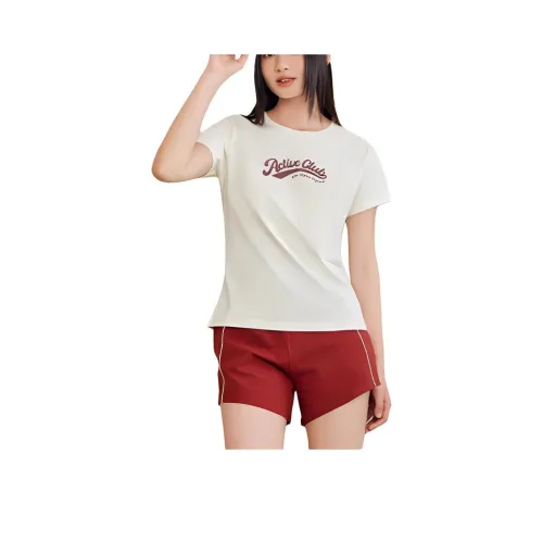 361° T Рубашка Женская Кремово-Белая