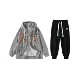 Утепленный с флисовой подкладкой, светло-серый, комплект