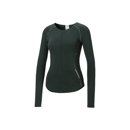 PUMA LIBERTY Реглан-рукав Т-рубашка Женская Зеленая