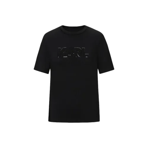 KARL LAGERFELD Стандартная футболка женская черная