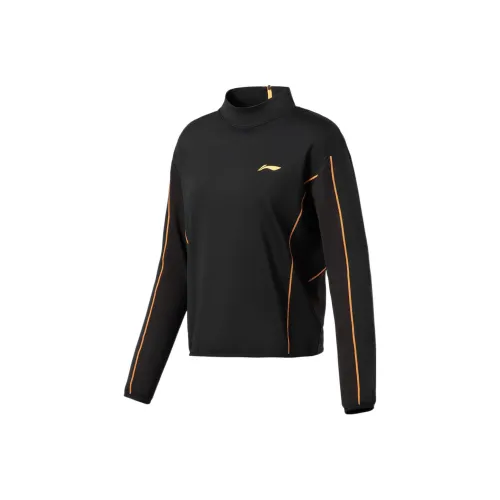 Подкладка Running Collection RUNNING Collection Многоцветный Полуводолазка Длинный рукав Т-рубашка Женская Черная