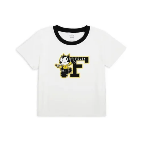 Levi's x Felix the Cat совместная брендированная обычная футболка для женщин белая