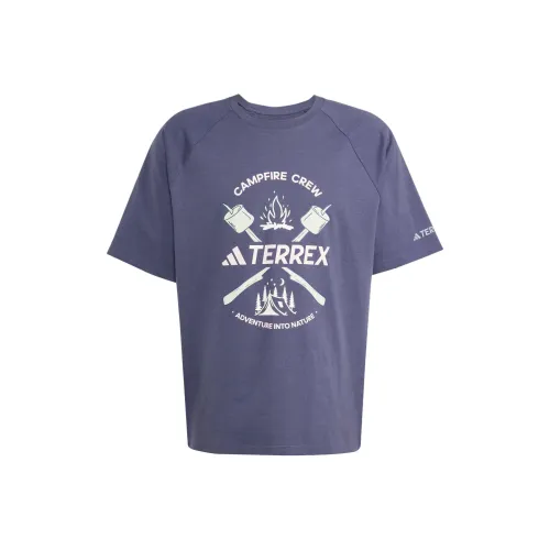 Adidas Terre POLYGIENE Graphic T Рубашка Мужская Темно-синяя