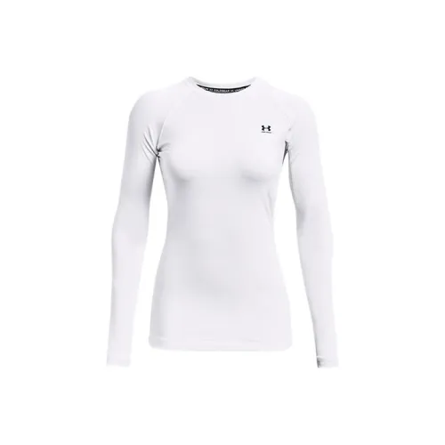 Under Armour Длинный рукав T-рубашка Женская белая