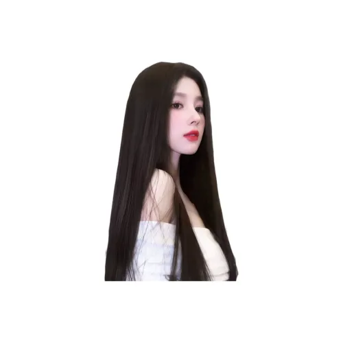 GLUNA Nanxi Богиня CENTER Разделенная Черная Прямая Перука
