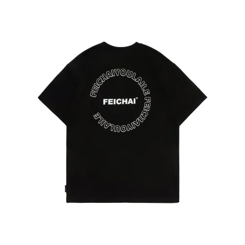 FEICHAI Круглый вырез Облегающий Прямой крой Короткий рукав Т-рубашка Унисекс